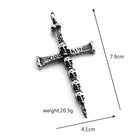 Kobine Men's Gothic Skull Cross Necklace