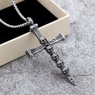 Kobine Men's Gothic Skull Cross Necklace