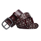 Kobine Men's Gothic Skull Studded Belt