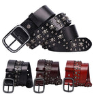 Kobine Men's Gothic Skull Studded Belt
