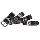 Kobine Men's Gothic Star Studded Belt
