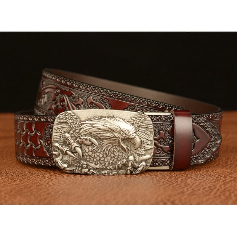 Men's Punk 3D Eagle Sliding Buckle Belt - Punk Design