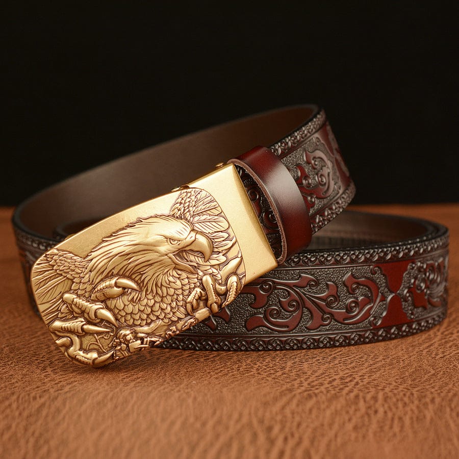 Men's Punk 3D Eagle Sliding Buckle Belt - Punk Design