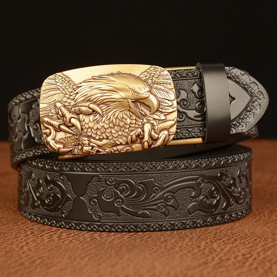Men's Punk 3D Eagle Sliding Buckle Belt - Punk Design
