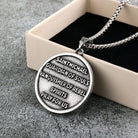 Kobine Men's Punk Angel Letter Pendant Necklace