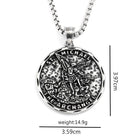 Kobine Men's Punk Angel Letter Pendant Necklace