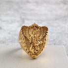 Kobine Men's Punk Angel Shield Ring