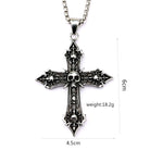 Kobine Men's Punk Antiqued Skull Cross Necklace