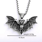 Kobine Men's Punk Bat Pendant Necklace