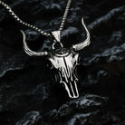 Kobine Men's Punk Bull Skull Necklace