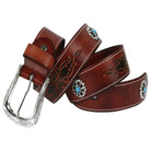 Kobine Men's Punk Carved Pattern Belt