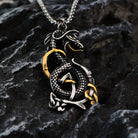 Kobine Men's Punk Celtic Dragon Knot Necklace