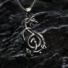 Kobine Men's Punk Celtic Dragon Knot Necklace