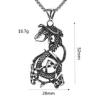 Kobine Men's Punk Celtic Dragon Knot Necklace