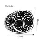 Kobine Men's Punk Celtic Knot Celtic Tree of Life Ring