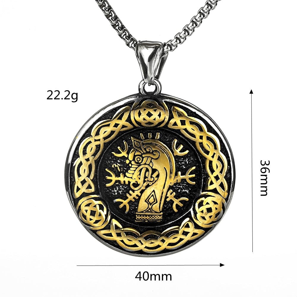 Kobine Men's Punk Celtic Knot Viking Beast Style Necklace