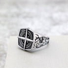Kobine Men's Punk Compass Ring