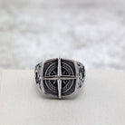 Kobine Men's Punk Compass Ring