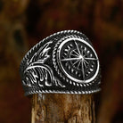 Kobine Men's Punk Compass Ring
