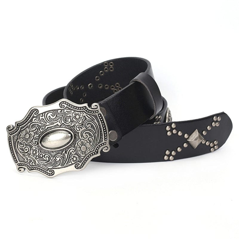 Kobine Men's Punk Cross Studded Belt