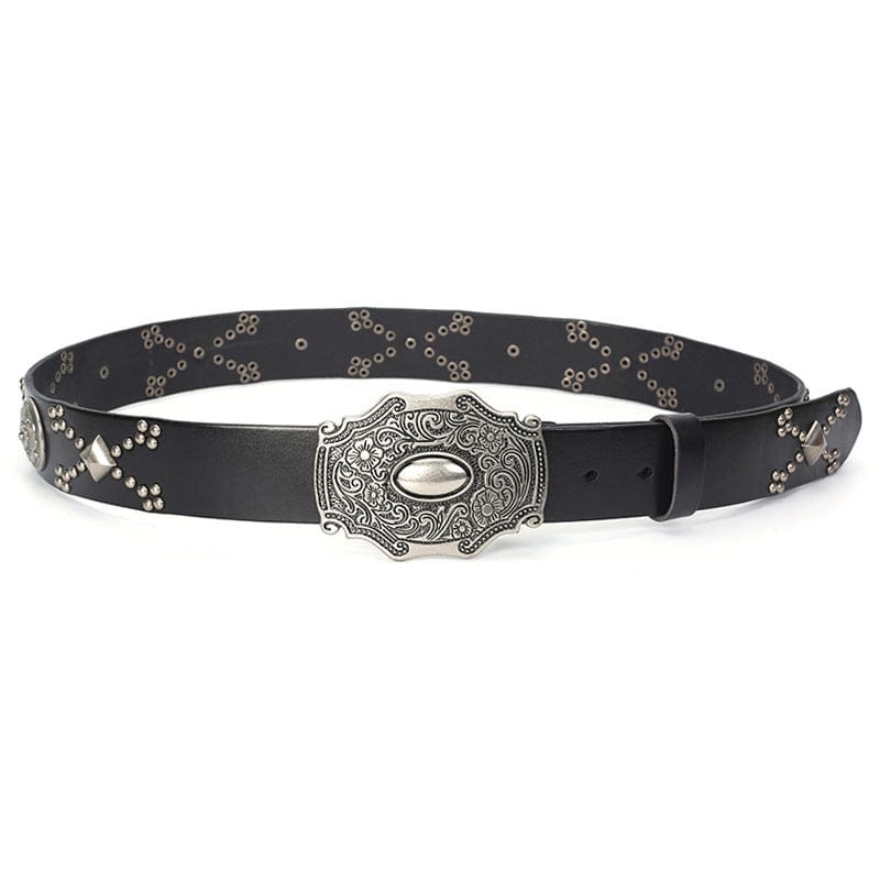 Kobine Men's Punk Cross Studded Belt