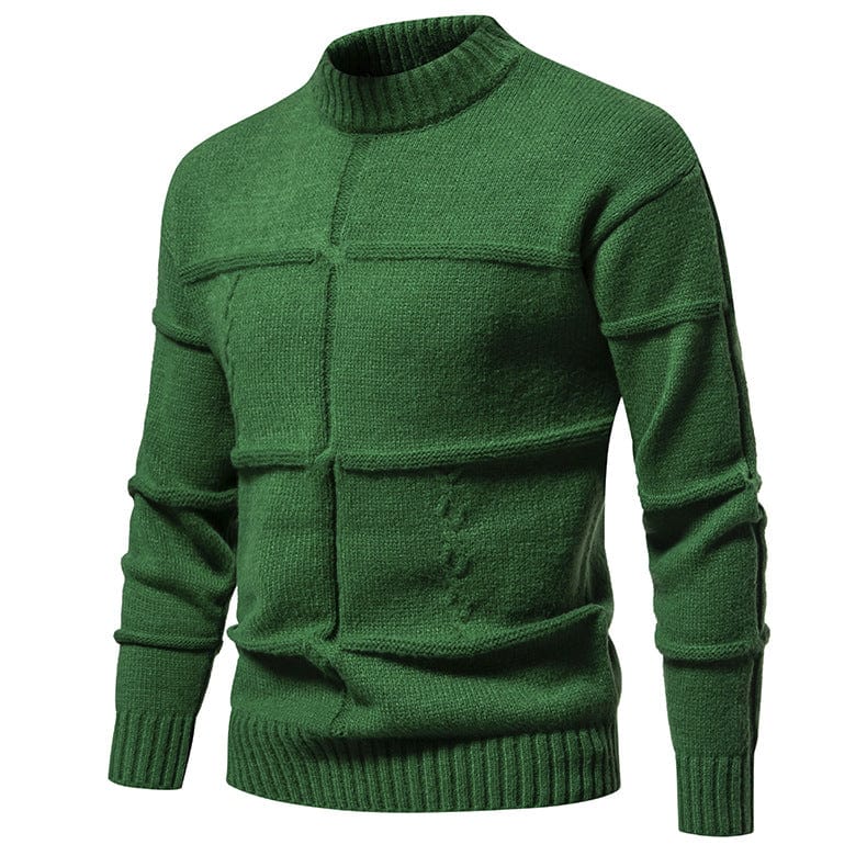 Kobine Men's Punk Crossed Knitted Sweater