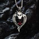 Kobine Men's Punk Cutout Wolf Head Pendant Necklace