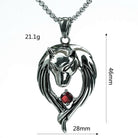 Kobine Men's Punk Cutout Wolf Head Pendant Necklace