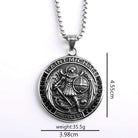 Kobine Men's Punk Diamante Angel Letter Necklace