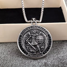 Kobine Men's Punk Diamante Angel Letter Necklace