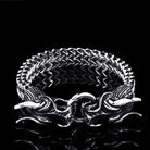 Kobine Men's Punk Double Dragon Chain Bracelet