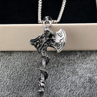Kobine Men's Punk Dragon Axe Necklace