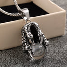 Kobine Men's Punk Dragon Claw Orb Necklace