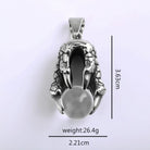 Kobine Men's Punk Dragon Claw Orb Necklace