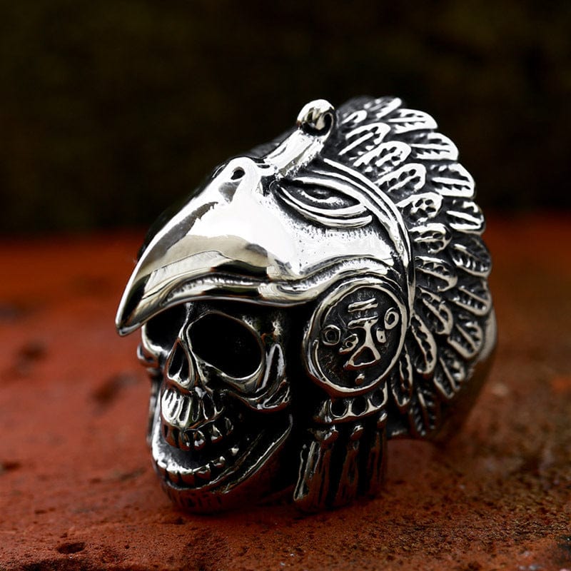 Kobine Men's Punk Eagle Skull Ring