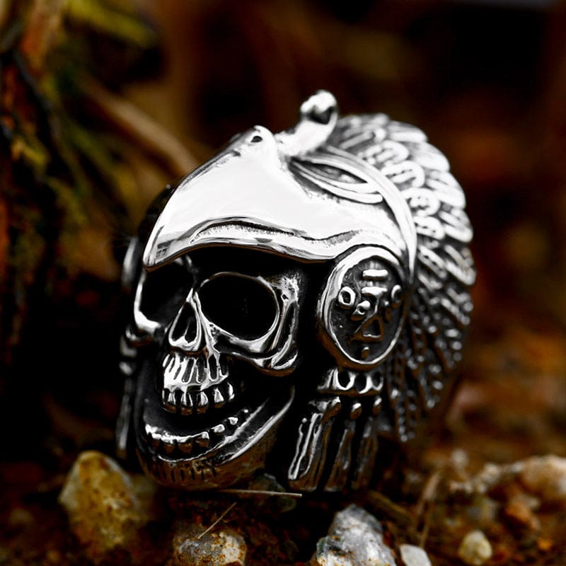 Kobine Men's Punk Eagle Skull Ring