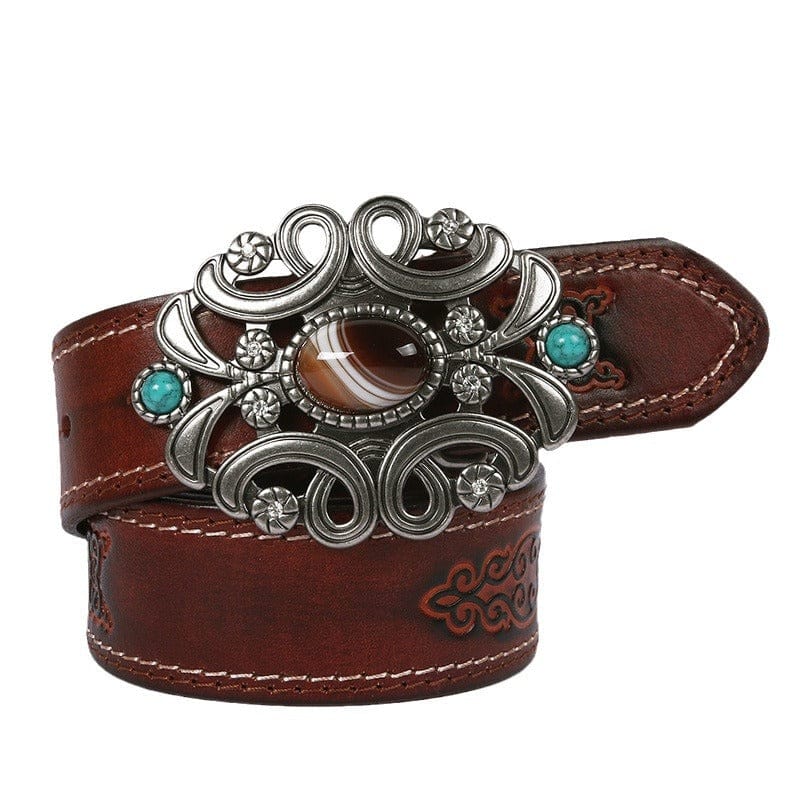 Kobine Men's Punk Embossed Belt