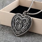 Kobine Men's Punk Embossed Heart Necklace