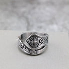 Kobine Men's Punk Embossed Irregular Ring