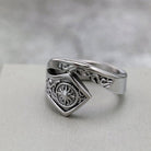 Kobine Men's Punk Embossed Irregular Ring
