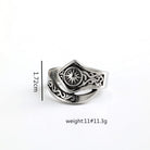 Kobine Men's Punk Embossed Irregular Ring