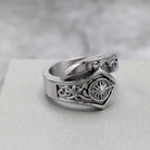 Kobine Men's Punk Embossed Irregular Ring