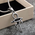 Kobine Men's Punk Eye Cross Necklace