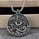 Kobine Men's Punk Eye Letter Necklace