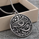 Kobine Men's Punk Eye Letter Necklace