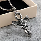 Kobine Men's Punk Eye of Horus Ankh Necklace