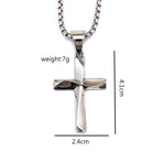 Kobine Men's Punk Faceted Cross Necklace