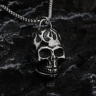 Kobine Men's Punk Flame Skull Pendant Necklace