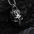 Kobine Men's Punk Flame Skull Pendant Necklace