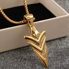 Kobine Men's Punk Geometric Arrow Necklace